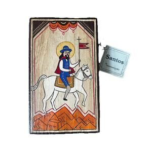 St. James Folk Art Painting On Wood By Rosemarie Lopez Stuyck